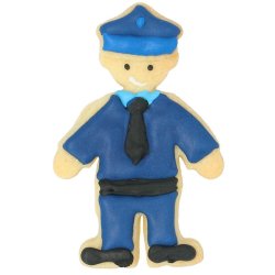 Birkmann - Ausstechform Polizist - mit Innenpr&auml;gung - 8 cm - Edelstahl