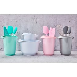 Birkmann - Mini Teigschaber - 27 cm - Silikonkopf mit Kunststoffgriff - T&uuml;rkis