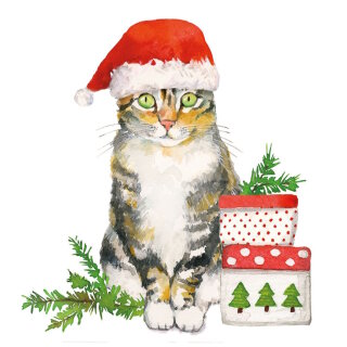 PPD - Servietten - Christmas Kitty - 33 x 33 cm - 20 Stk