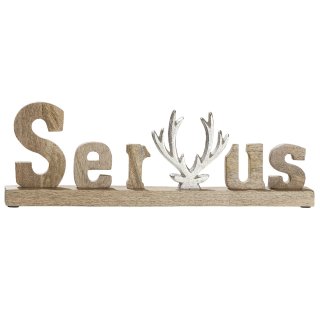 Gilde - Holz  "Servus" auf Holzbase