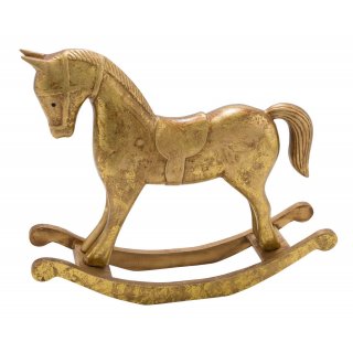 Gehlmann - Holzschaukelpferd - Gold - 11,5 cm