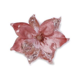 Inge Glas - Blüte mit Clip - 28 cm - Textil