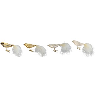 Inge Glas - Vogel - 8 cm - Gold - Glas
